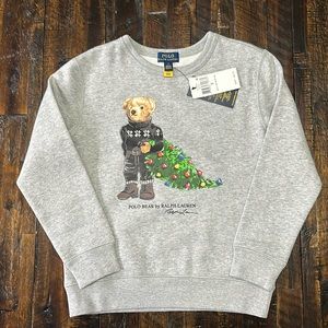 Kids RL Polo Bear Christmas Tree Sweatshirt